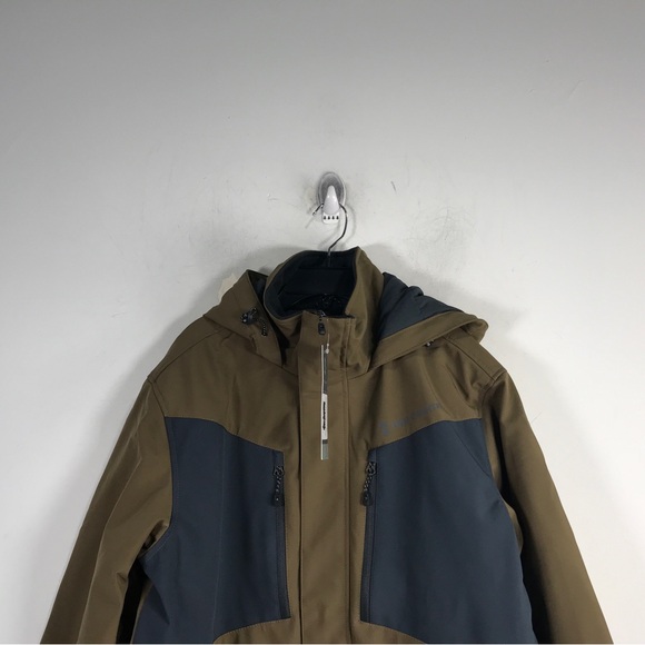 Free Country Thermo Softshell Jacket, Men's Size S - Bark Brown/Deep Charcoal - Picture 3 of 10